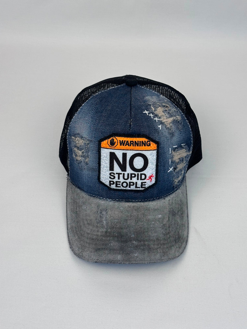 Cappellino in denim Trucker -NO STUPID