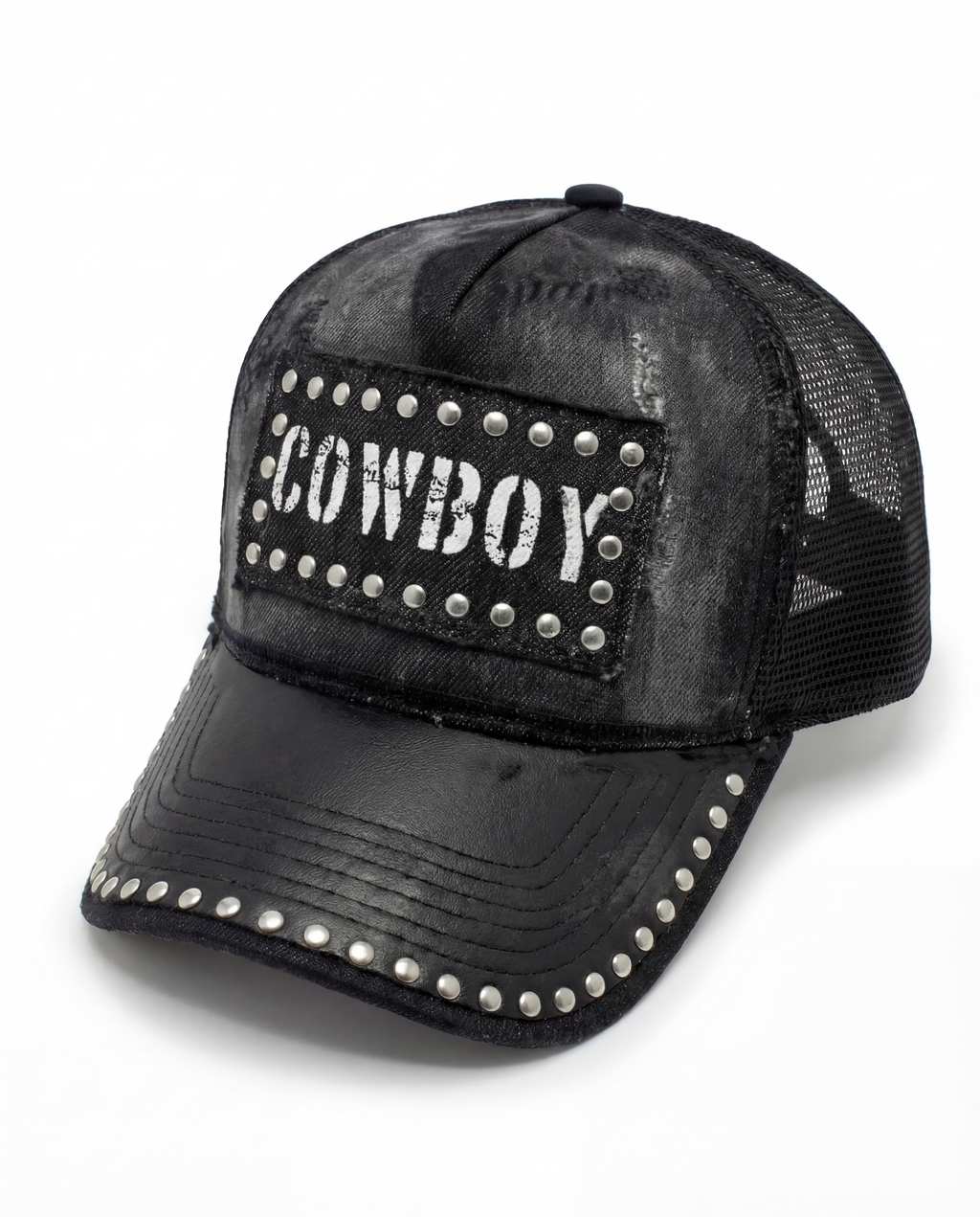 Cappellino Trucker Cowboy total black