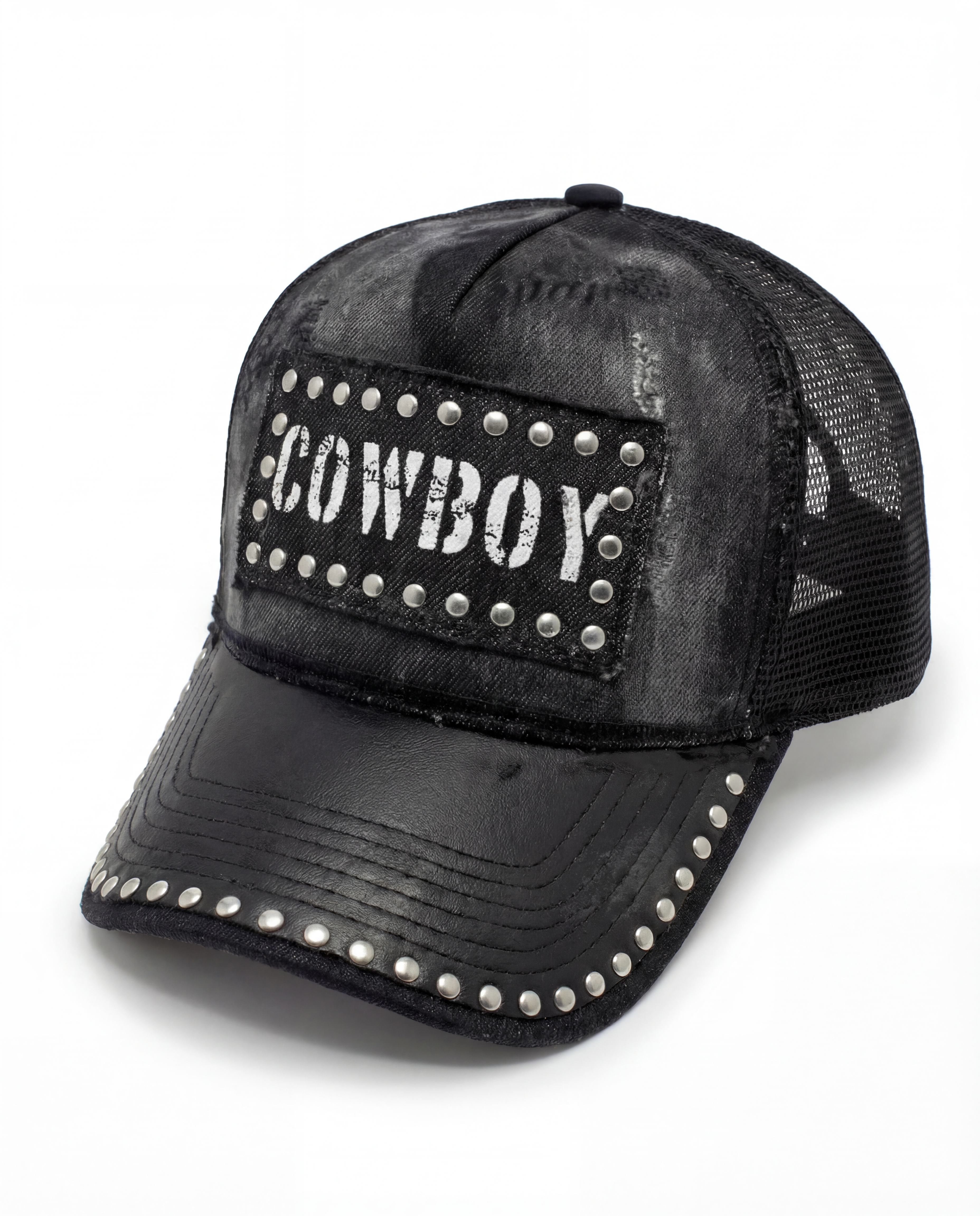 Cappellino Trucker Cowboy total black